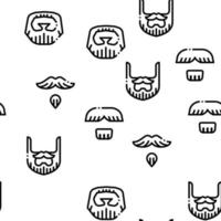 Beard And Mustache Seamless Pattern Vector