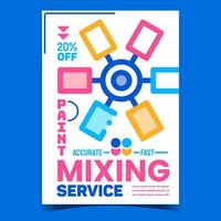 Paint Mixing Service Advertising Banner Vector