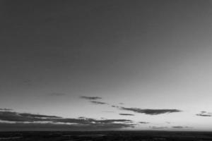 High Angle Footage of British Landscape in Classic Black and White photo