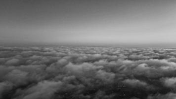 High Angle Footage of British Landscape in Classic Black and White photo