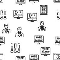 Voting And Election Seamless Pattern Vector