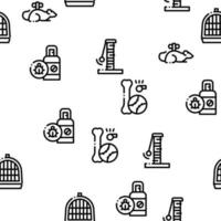 Pet Shop Seamless Pattern Vector