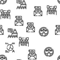 Voting And Election Seamless Pattern Vector
