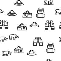 Safari Travel Seamless Pattern Vector