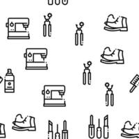 Shoe Repair Equipment Seamless Pattern Vector