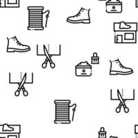 Shoe Repair Equipment Seamless Pattern Vector