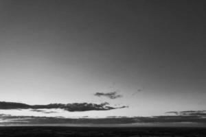 High Angle View of British Landscape in Classic Black and White Style photo