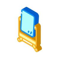 mirror for make make-up isometric icon vector illustration