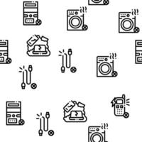 Electrical Waste Tools Seamless Pattern Vector