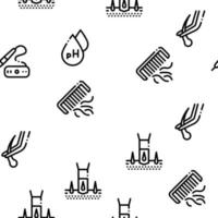 Hair Transplantation Seamless Pattern Vector