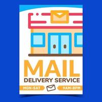 Mail Delivery Service Promotion Poster Vector