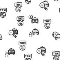 Online Taxi Seamless Pattern Vector