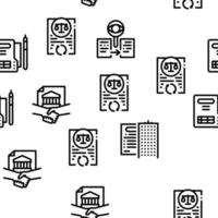 Policies Data Process Seamless Pattern Vector