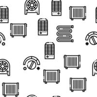 Heating And Cooling Seamless Pattern Vector