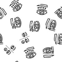 Eyelid Surgery Healthy Seamless Pattern Vector