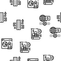 Global Business Finance Strategy Seamless Pattern Vector