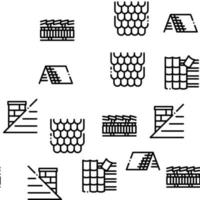 Roof Housetop Material Seamless Pattern Vector