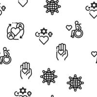 Tolerance And Equality Seamless Pattern Vector