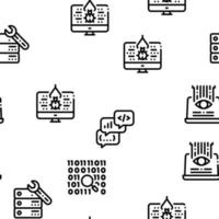 Software Testing And Analysis Seamless Pattern Vector