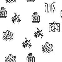 Jungle Tropical Forest Seamless Pattern Vector