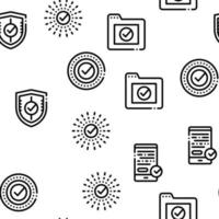 Approved Seamless Pattern Vector