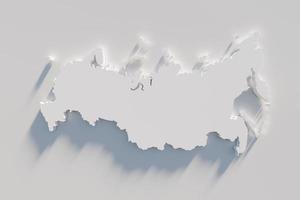 Extruded map of Russia  3d render photo