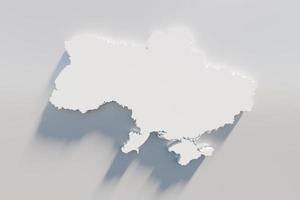 Extruded map of Ukraine  3d render photo