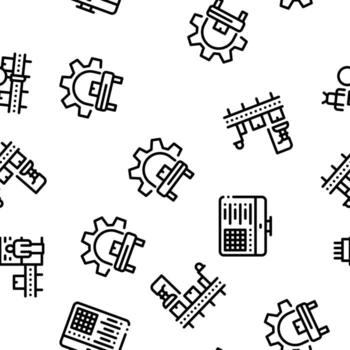 Manufacturing Process Seamless Pattern Vector
