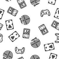 Interactive Kids Games Seamless Pattern Vector