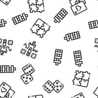 Interactive Kids Games Seamless Pattern Vector