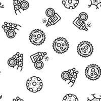 Bacteria Germs Seamless Pattern Vector