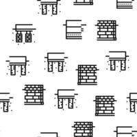 House Foundation Base Seamless Pattern Vector