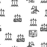 Wind Energy Technicians Seamless Pattern Vector