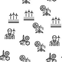 Wind Energy Technicians Seamless Pattern Vector