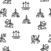 Wind Energy Technicians Seamless Pattern Vector