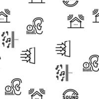 Soundproofing Building Material Icons Set Vector