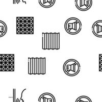 Soundproofing Building Material Icons Set Vector