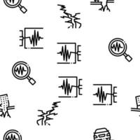 Earthquake Disaster Seamless Pattern Vector