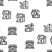 Pawnshop Exchange Seamless Pattern Vector