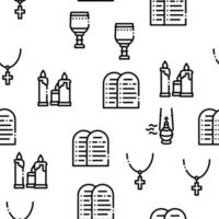 Church Christianity Seamless Pattern Vector