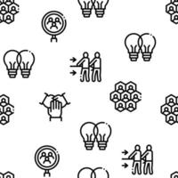 Collaboration Work Seamless Pattern Vector
