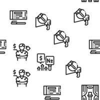 Auction Buying And Selling Goods Icons Set Vector