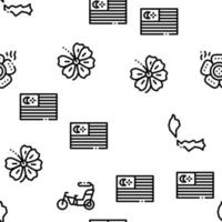 Malaysia National Seamless Pattern Vector