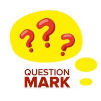 Question Mark Sign Icon Vector. Thinking Concept. Find Idea, Solution. Isolated Flat Cartoon Illustration vector