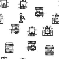 Amusement Park Seamless Pattern Vector