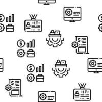 It Manager Developer Seamless Pattern Vector