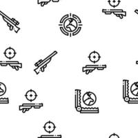 Hunting Equipment Seamless Pattern Vector