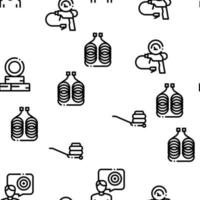 Tire Fitting Service Seamless Pattern Vector