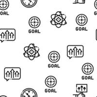 Goal Target Purpose Seamless Pattern Vector