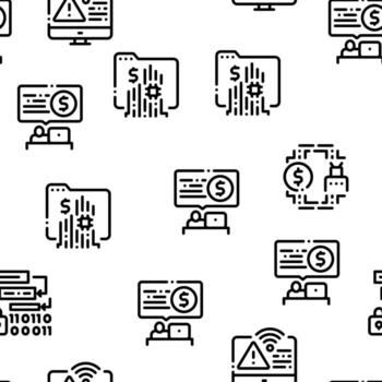 Pentesting Software Seamless Pattern Vector